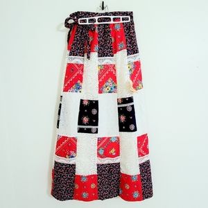 Vintage Patchwork Maxi Skirt